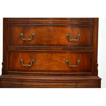 Mahagoni Tallboy Kommode antik