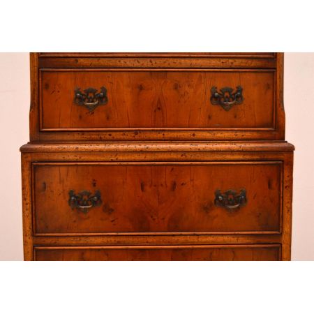 Antikes Chest on Chest Kommode aus Eibe