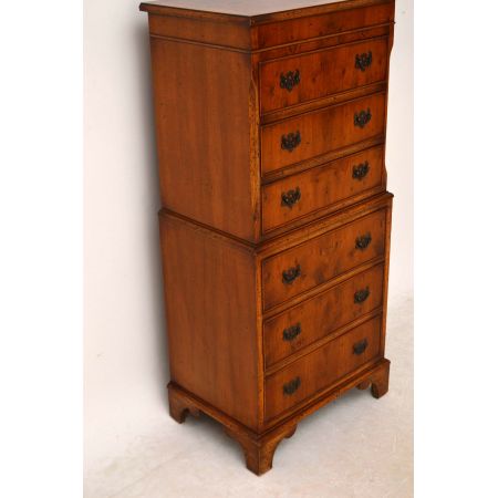 Antikes Chest on Chest Kommode aus Eibe