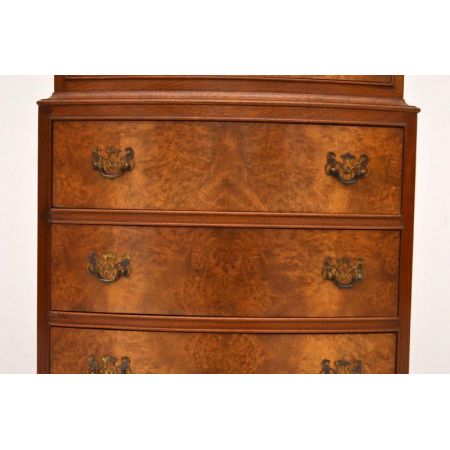 Georgianische Burr Walnut Kommode antik