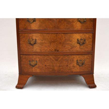 Georgianische Burr Walnut Kommode antik