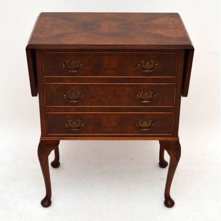 Antike Burr Walnut Kommode aufklappbar