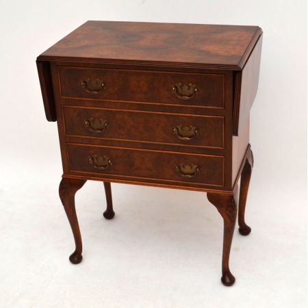 Antike Burr Walnut Kommode aufklappbar