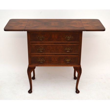 Antike Burr Walnut Kommode aufklappbar