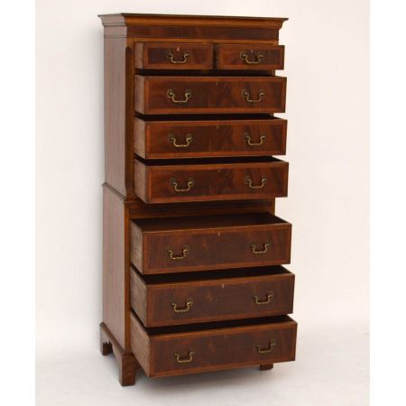 Antike Georgian Kommode Chest on Chest