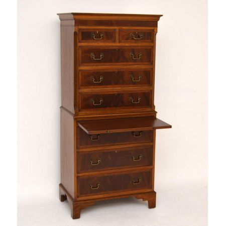 Antike Georgian Kommode Chest on Chest