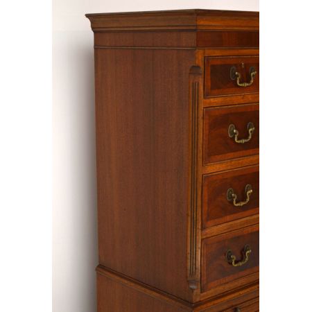 Antike Georgian Kommode Chest on Chest