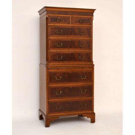 Antike Georgian Kommode Chest on Chest