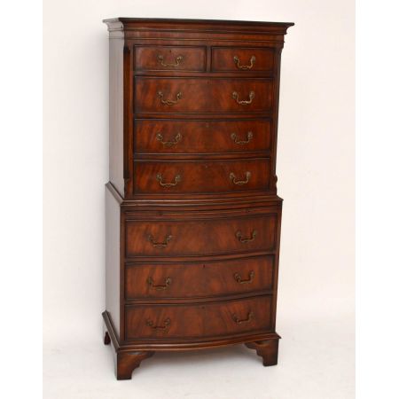 Antike Georgische Mahogany Kommode 