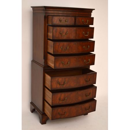 Antike Georgische Mahogany Kommode 