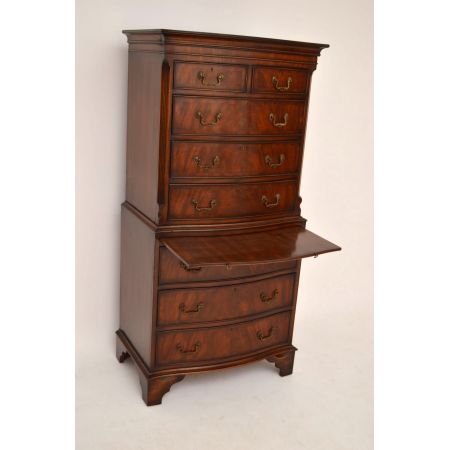 Antike Georgische Mahogany Kommode 