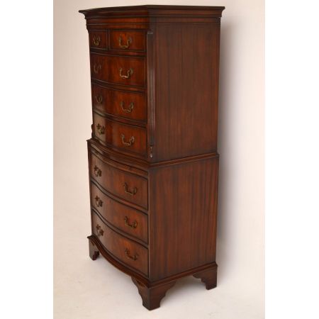 Antike Georgische Mahogany Kommode 