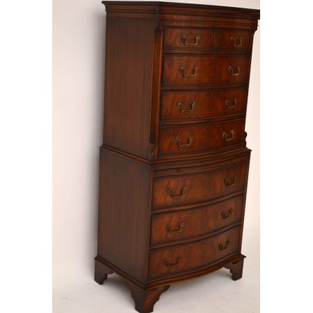 Antike Georgische Mahogany Kommode 