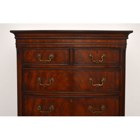 Antike Georgische Mahogany Kommode 