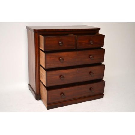 Große Antike Victorian Mahagoni Kommode