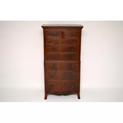 Antike Flamme Mahagoni Kommode-Tallboy