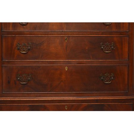 Antike Flamme Mahagoni Kommode-Tallboy