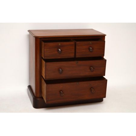 Kleine Wilhelm IV Mahagoni Kommode