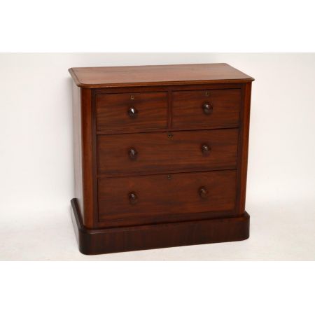 Kleine Wilhelm IV Mahagoni Kommode