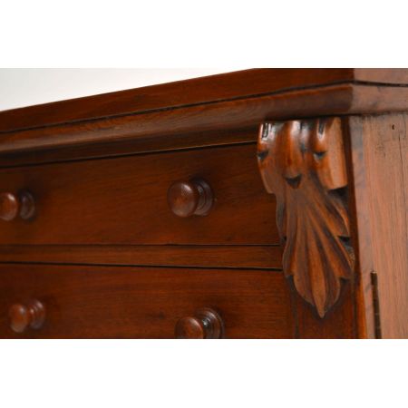 Antike Victorian Nussbaum Wellington Kommode