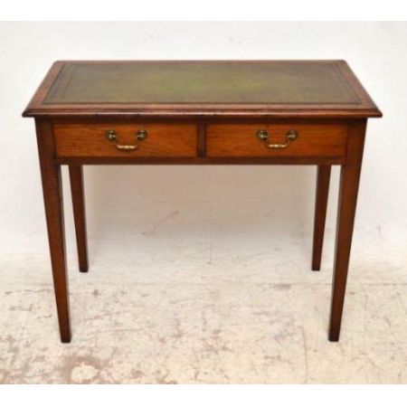 Damenschreibtisch aus mahagoni Ladies Desk mit grüner Lederplatte 