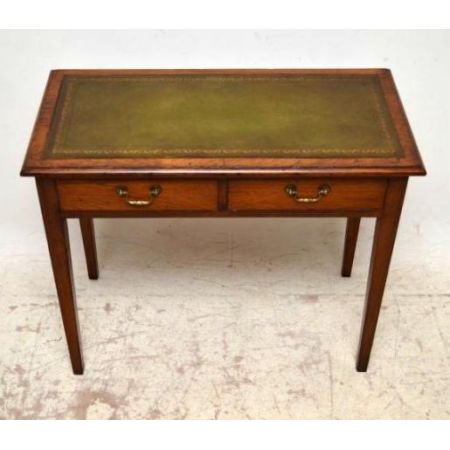 Damenschreibtisch aus mahagoni Ladies Desk mit grüner Lederplatte 