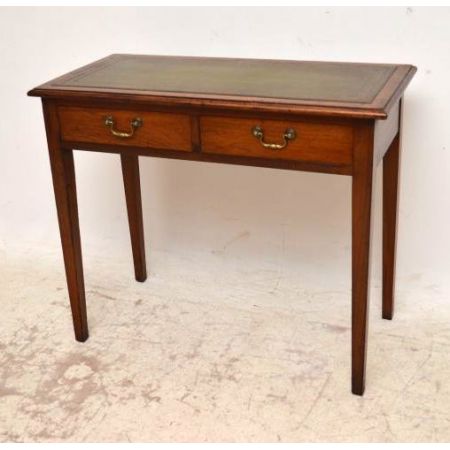 Damenschreibtisch aus mahagoni Ladies Desk mit grüner Lederplatte 