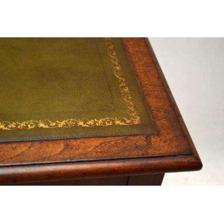 Damenschreibtisch aus mahagoni Ladies Desk mit grüner Lederplatte 