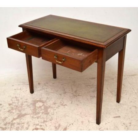 Damenschreibtisch aus mahagoni Ladies Desk mit grüner Lederplatte 