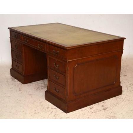 Antiker großer Schreibtisch massives Mahagoni