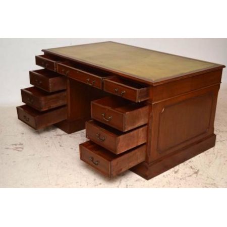 Antiker großer Schreibtisch massives Mahagoni