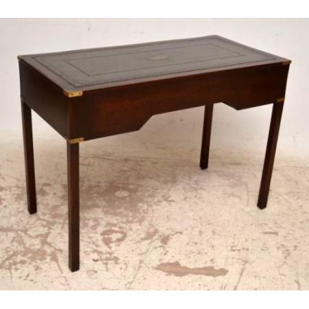 Antiker Schreibtisch Kampagne Stil Mahagoni