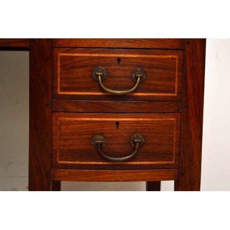 Antiker Mahagoni Schreibtisch Kampagne Stil Bürotisch aus Holz