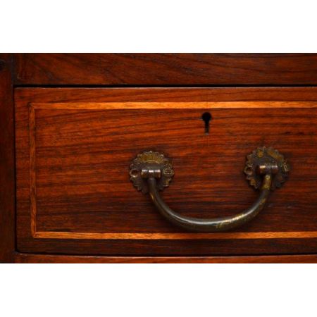 Antiker Mahagoni Schreibtisch Kampagne Stil Bürotisch aus Holz