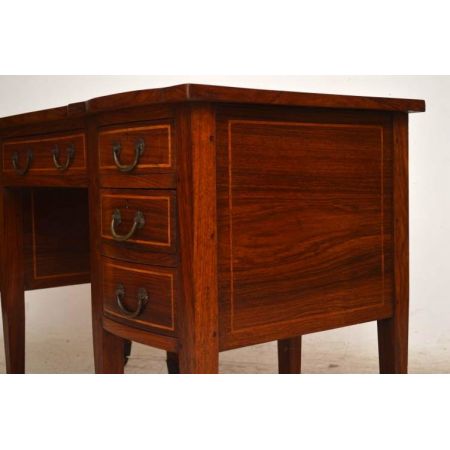 Antiker Mahagoni Schreibtisch Kampagne Stil Bürotisch aus Holz