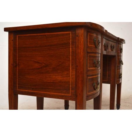 Antiker Mahagoni Schreibtisch Kampagne Stil Bürotisch aus Holz