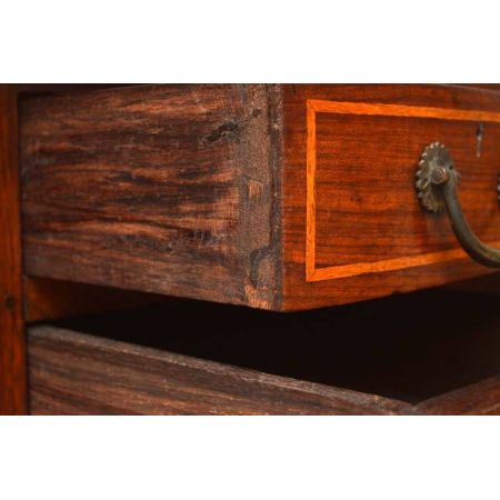 Antiker Mahagoni Schreibtisch Kampagne Stil Bürotisch aus Holz