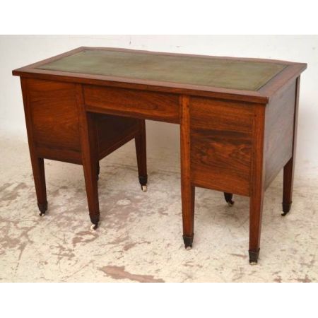 Antiker Mahagoni Schreibtisch Kampagne Stil Bürotisch aus Holz