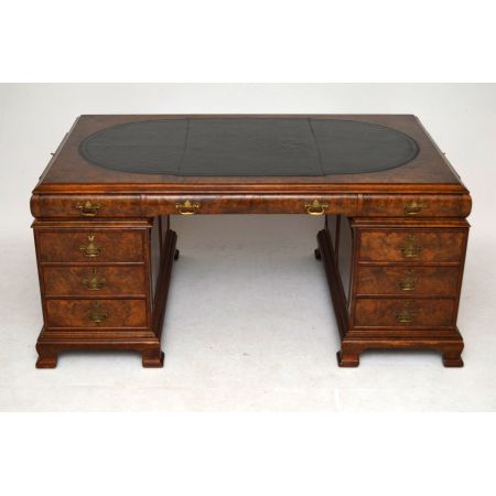 Antiker beeindruckender Partners Desk Schreibtsich
