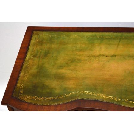 Antier Georgian Mahagoni Leder Schreibtisch Desk