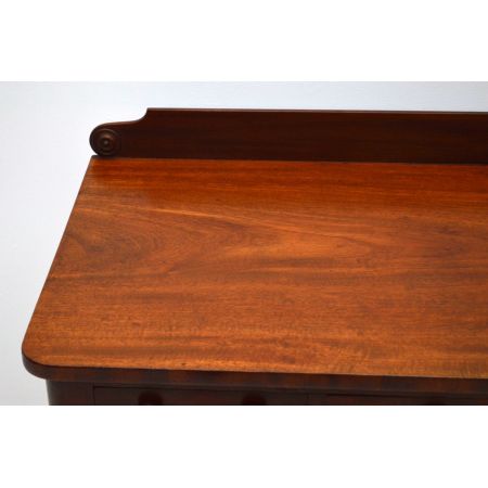 Antiker William IV Mahagoni Schreibtisch Bürotisch aus Holz Beistelltisch