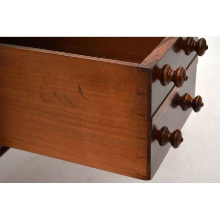 Antiker William IV Mahagoni Schreibtisch Bürotisch aus Holz Beistelltisch