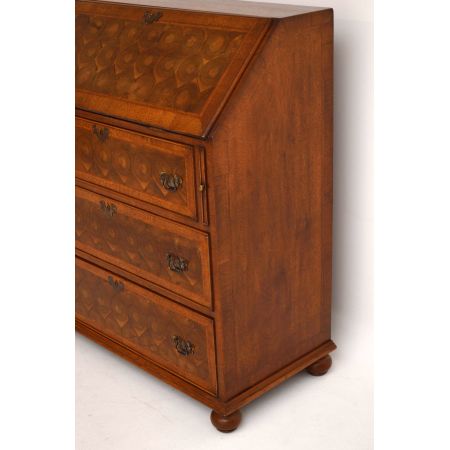 Antiker Oyster Veneer Schreibtischkommode