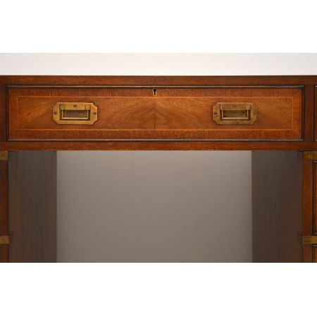 Antiker Mahagoni Militär Schreibtisch