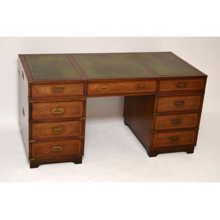 Antiker Mahagoni Militär Schreibtisch