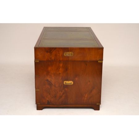 Antiker Mahagoni Militär Schreibtisch