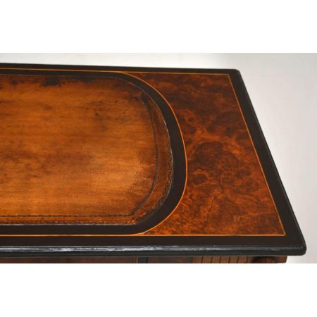 Antiker Wurzelholz Schreibtisch Ebenholz Viktorian 1850