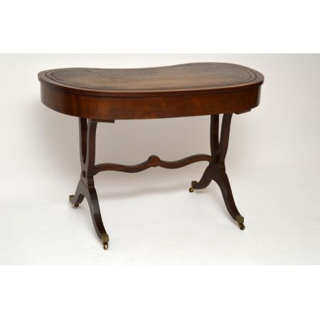 Antiker nierenförmiger Edwardian Schreibtisch