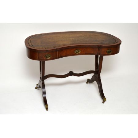 Antiker nierenförmiger Edwardian Schreibtisch