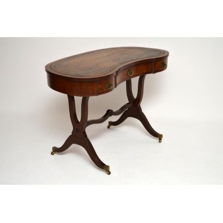 Antiker nierenförmiger Edwardian Schreibtisch